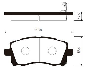 Колодки тормозные дисковые Subaru Forester 2.0 02/Legacy2.5i 4WD 96-99 SP1225 SP1225 SANGSIN