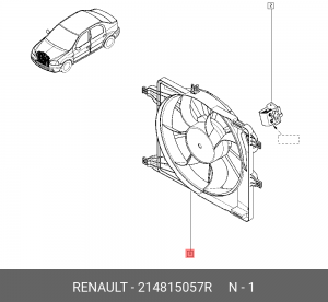 вентилятор охлаждения!\ Renault Logan 1.6/1.5DCi 04> 214815057R RENAULT