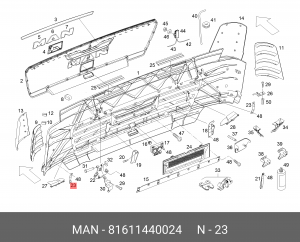 Палец фиксирующий 81611440024 MAN