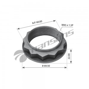 Гайка хвостовика 12 граней M45*1.5 700.002 MANSONS