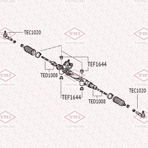 сайлентблок рулевой рейки!\ Toyotaand Cruiser Prado 02> TEF1644 TATSUMI