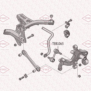 Тяга стабилизатора задняя L/R AUDI A3/A4/TT 03-SKODA Octavia/Superb/Yeti 04-VW P TEB1065 TATSUMI