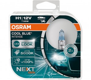 Лампа 12V HB4(9006) 51W P22d +100% 5000K евробокс (2шт.) Cool Blue Intense NextG 9006CBN-HCB OSRAM