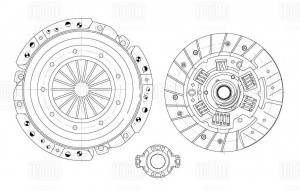 Сцепление в сборе для а/м Peugeot 406 (95-) 1.8i 16V (с мех.муфт) (FR 2014) FR 2014 TRIALLI