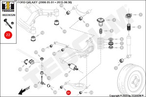 Болт регулировки развала кол 00228329 TEDGUM