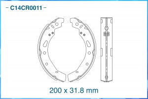 Тормозные колодки задние барабанные Low Metallic C14CR0011 C14CR0011 CWORKS
