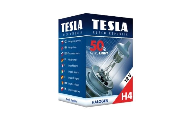 лампа! H4, 12V, 60/55W, P43t +50% мощности света галогенная\ B30401 TESLA