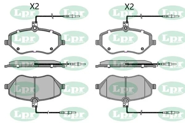 Комплект тормозных колодок 05P1202 05P1202 LPR