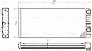 Радиатор отопителя VOLVO FM4 LUZAR LRH 1015 LUZAR