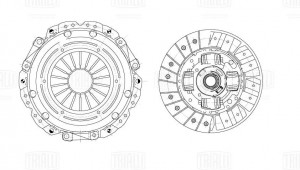 Сцепление в сборе для а/м Opel Astra H (04-) 1.8i (от 20KC3241) (без муфты) (FR  FR2102 TRIALLI