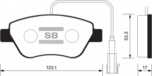 Колодки тормозные FIAT ALBEA/DOBLO/STILO 01 передние SP1201 SP1201 SANGSIN