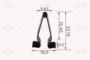 Клипса автомобильная [упаковка 10 штук] TJB1756 TJB1756 TATSUMI