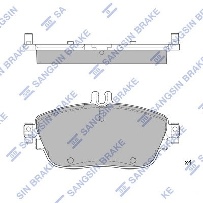 Колодки тормозные дисковые MB W176/W246 1.5-2.2i/CDi 11 SP1966 SP1966 SANGSIN