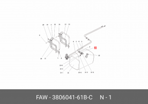 Заглушка FAW J6,4180 датчика уровня топлива OE 3806041-61B-C FAW