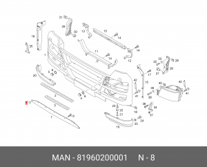 Резиновый буфер 20X10-10-2,5-M3080-50-SW 81960200001 MAN