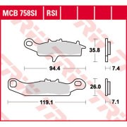 Колодки дисковые MCB758SI MCB758SI TRW LUCAS