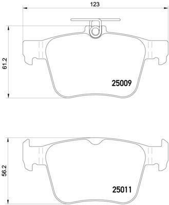 Колодки тормозные VW Golf (14-) AUDI A3 (12-),TT задние (4шт.) BREMBO P85124 BREMBO
