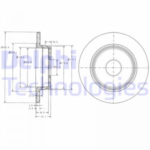 BG2510 диск тормозной задний!\ MB W202/W203/W210 2.0-3.0TD 85> BG2510 DELPHI