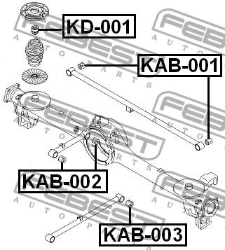 Сайлентблок задн подвески KIA SPORTAGE 1998-2003 KAB-001 KAB-001 FEBEST