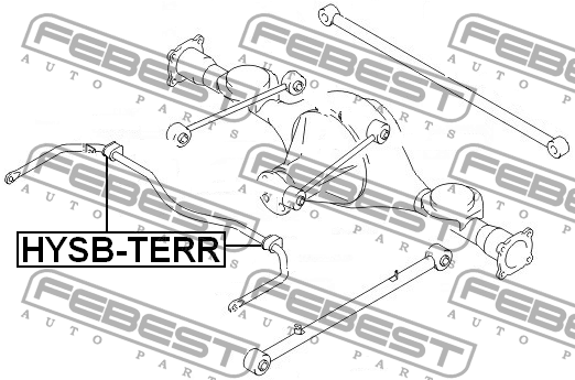 втулка стабилизатора заднего!\ Hyundai Terracan 01> HYSB-TERR FEBEST