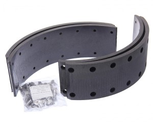 Накладка тормозной колодки УРАЛ сверленая расточен. комплект 4шт. с заклепками M 35033004 MEGA POWER