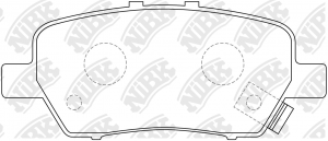 Колодки тормозные HONDA Odyssey (03-10) задние (4шт.) NIBK PN8506 NIBK