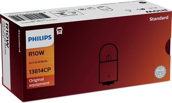 Лампа 24V R10W BA15s PHILIPS 13814CP PHILIPS