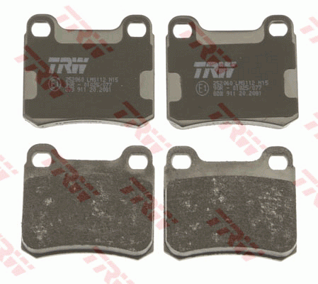 Колодки тормозные MERCEDES 124, 201, 202 задние (4шт.) TRW GDB911 TRW