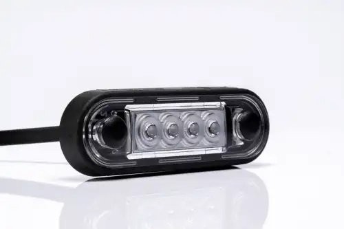 фонарь габаритный! красный, LED 12-36В с проводом 0.5м, 84х28мм, с прокладками\  FT073CLED FRISTOM