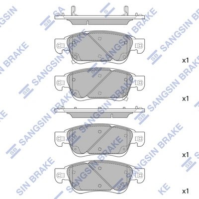 Колодки тормозные INFINITI EX35/37 08-/GS35/37/25 06- передние SP1478 SP1478 SANGSIN