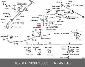 втулка педали сцепления!\ Toyota 90387-10003 TOYOTA