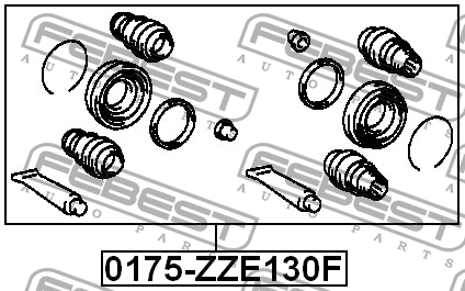 Ремкомплект тормозного суппорта 0175-ZZE130F 0175-ZZE130F FEBEST