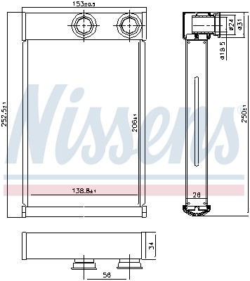 радиатор печки! \ Chevrolet Cruze 11>/Orlando 11> 72669 NISSENS