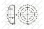 барабан тормозной!\ Ford Transit All 00> RWD 6026-2511-SX STELLOX