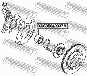 Подшипник ступицы передний MITSUBISHI SPACE STAR 2012-2014 DAC35640037M DAC35640037M FEBEST