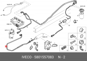 трубка топливная!\ IVECO Daily 5801557083 IVECO