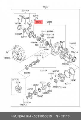 Пластина замка UNIVERSE 5311866010 HYUNDAI KIA