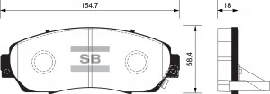 Колодки передние HONDA CR-V IV 2012- SP2115 SP2115 SANGSIN