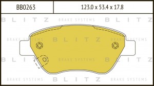 Колодки тормозные дисковые передние OPEL Corsa 06 - BB0263 BB0263 BLITZ