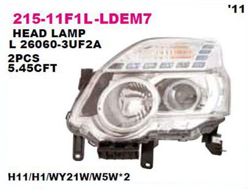фара левая! Nissan X-TRAIL (T31) 11-14 215-11F1L-LDEM7 DEPO