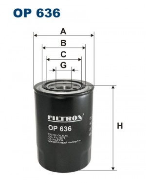 Фильтр масляный MITSUBISHI Pajero (94-) (2.8 TD/3.2 D) FILTRON OP636 FILTRON