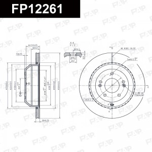 Тормозной диск с покрытием GEOMET FP12261 FP12261 FAP