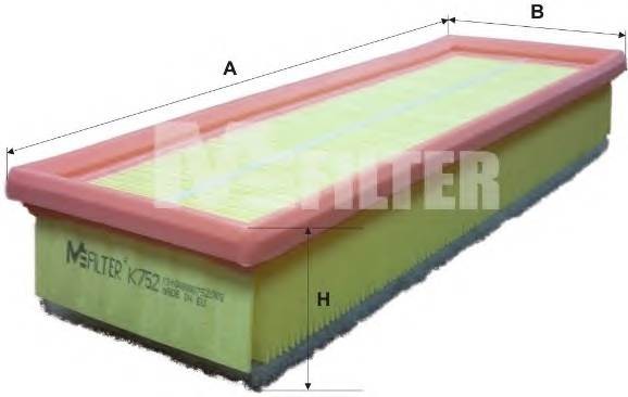 фильтр воздушный!\ Citroen C3 1.4HDi 16V 02>/Xsara Picasso 1.6HDi 04> K752 MFILTER AUTOMOTIVE FILTERS