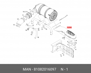 Патрубок 81082016097 MAN