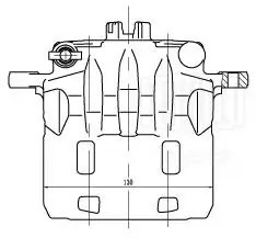 Суппорт торм. для а/м Subaru Forester SG 02-/SH 08-/SJ 12- перед. лев. d43мм CF0 CF001794 TRIALLI