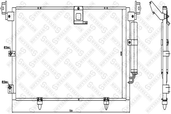 радиатор кондиционера! \ Lexus RX 300 00-03 10-45355-SX STELLOX
