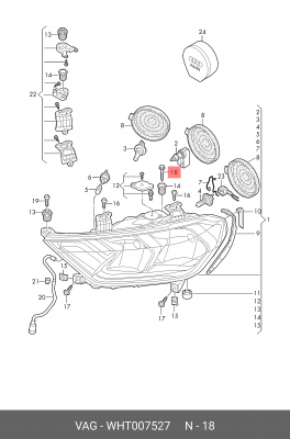 Болт VW AUDI OE WHT 007 527 VAG