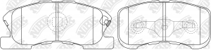 Колодки тормозные TOYOTA Duet (01-05) передние (4шт.) NIBK PN6427 NIBK