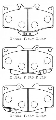 D2082M-01 315 04=Y02-2082M !колодки дисковые п.\ Toyota Land Cruiser/Hilux/Surf  D2082M MK KASHIYAMA