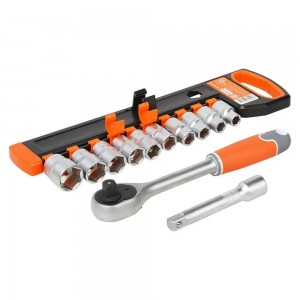 Набор головок 1/2" (12 предметов) "AIRLINE" (6 граней, с трещоткой 72Т, 10-24 мм ATAO082 AIRLINE